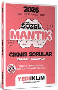 YEDİİKLİM 2026 AGS KPSS ALES DGS SÖZEL MANTIK TAMAMI ÇÖZÜMLÜ ÇIKMIŞ SORULAR