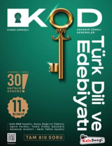 KAFADENGİ 11. SINIF KOD TÜRK DİLİ VE EDEBİYATI HAFTALIK SARMAL DENEME 