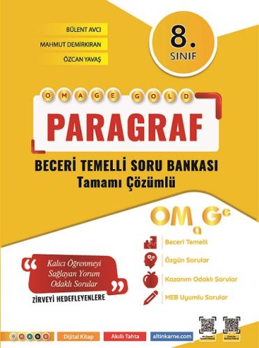NARTEST 8. SINIF OMAGE GOLD PARAGRAF SORU BANKASI