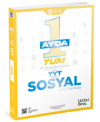 345 - 1 AYDA TÜM TYT SOSYAL SORU BANKASI