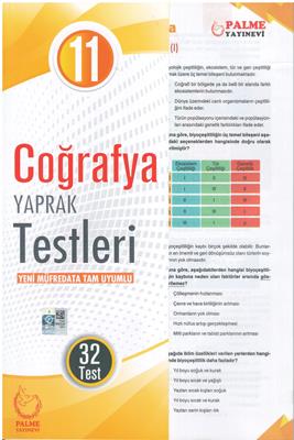 PALME YAPRAK TEST 11. SINIF COĞRAFYA