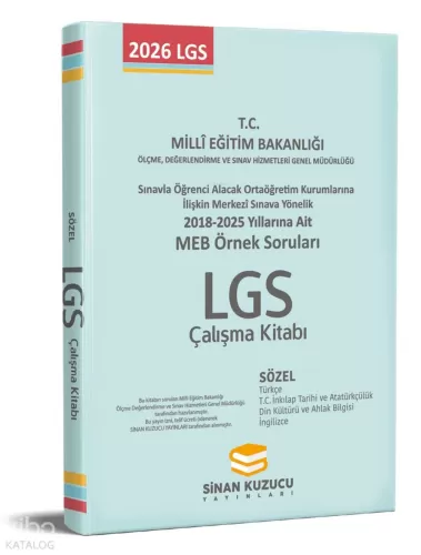 SİNAN KUZUCU 2026 MEB ÖRNEK SORULAR SÖZEL