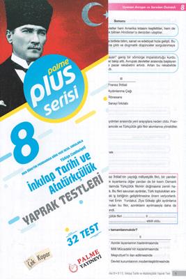 PALME YAPRAK TEST 8. SINIF İNKILAP PLUS